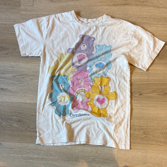 Care Bears Tops - Care Bears Short Sleeve Tee - White with Multicolor Bears